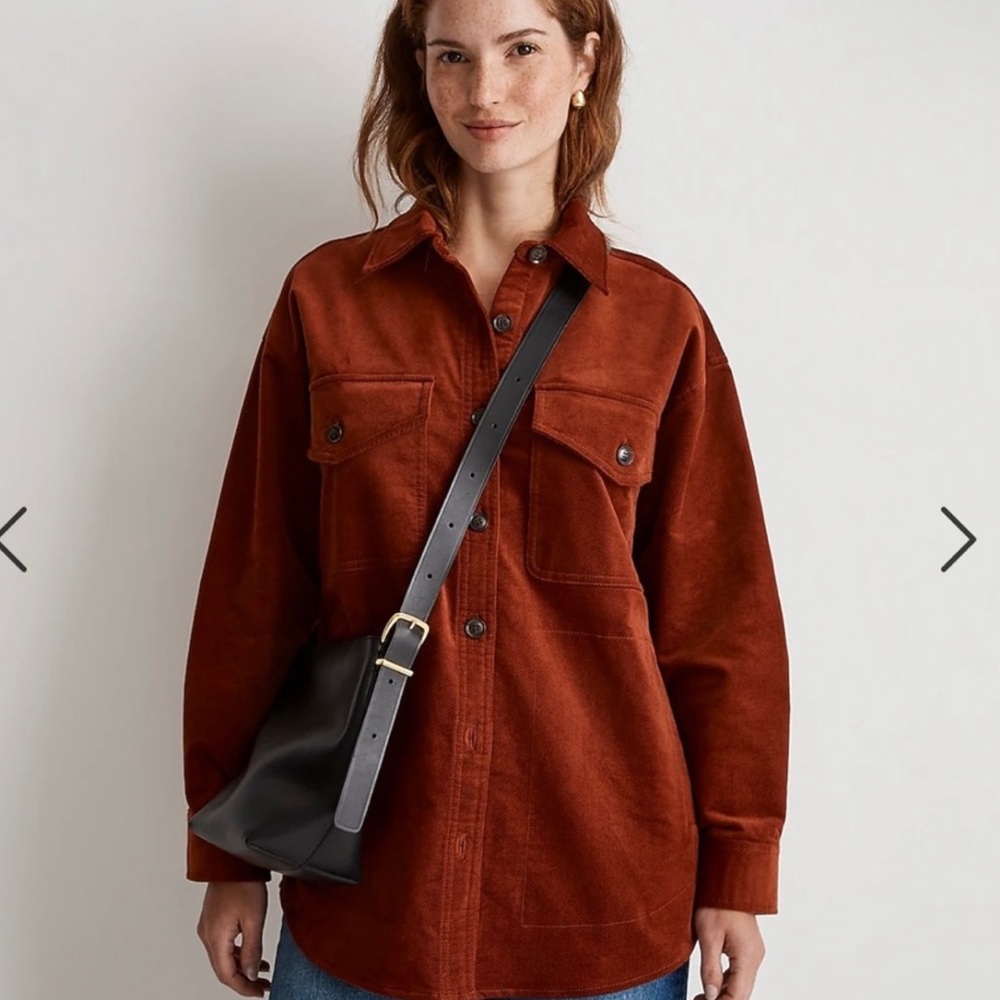 Madewell Corduroy Twill Oversized Shirt-Jacket, size M
